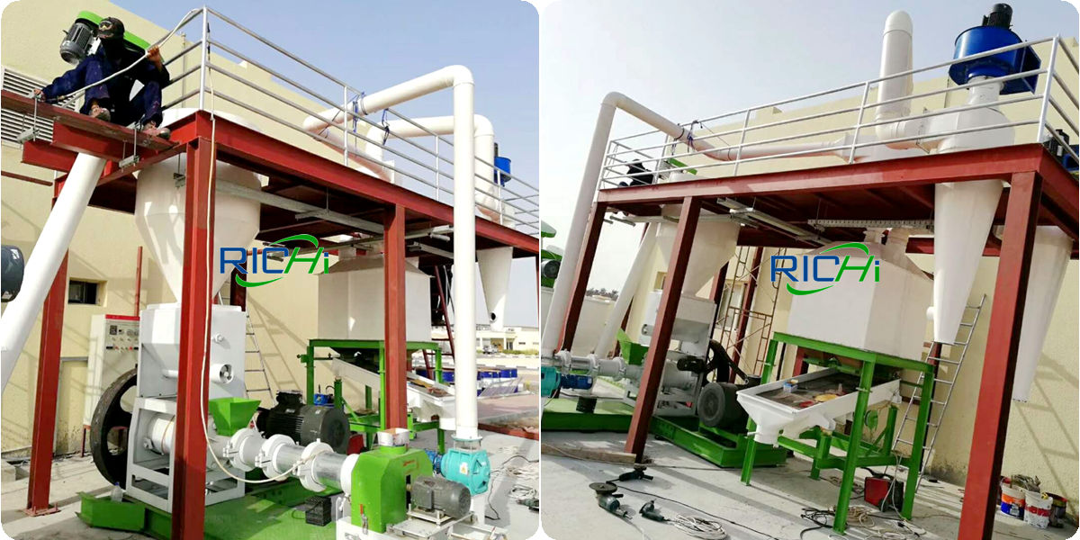 Installation site of 1-1.2t/h animal feed production line project in Qatar