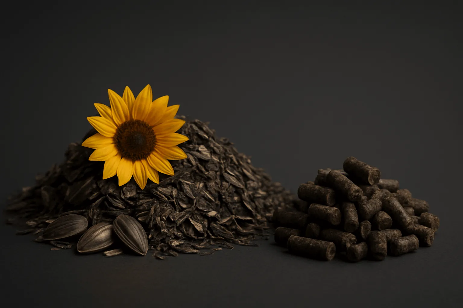 sunflower shell pellets