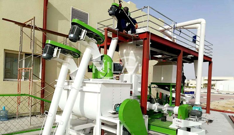Qatar 1-1.2T/H Bird And Camel Feed Pellet Line