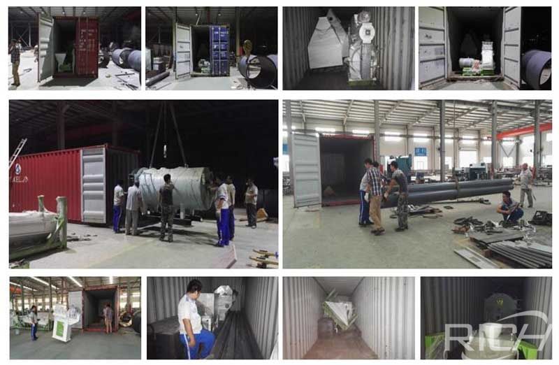 10T/H animal feed pelletizer production line delivery site