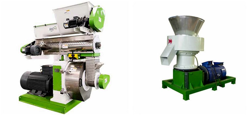 Flat die pellet machine and ring die pellet machine