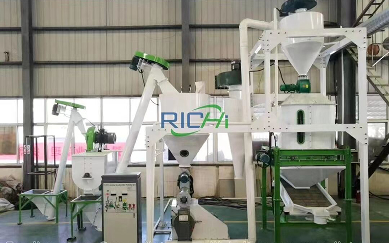 Delivery 1-2t/h Chicken Feed Production Line To Belgium Customer From Richi Machinery