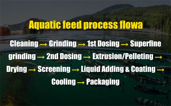 Aquatic feed production process