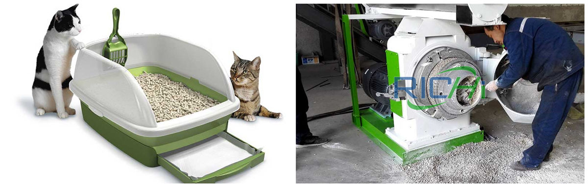 Cat litter pelletizer machine for pelletized bedding