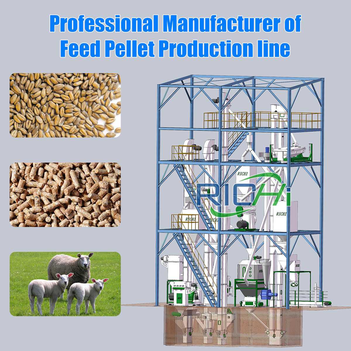 China supplier sheep feed production line for sale