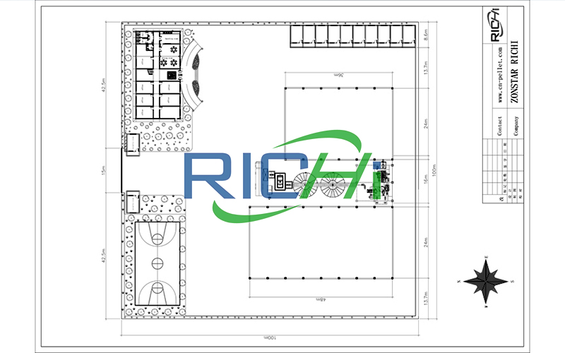 8-9t/h biomass wood pellet production plant layout design