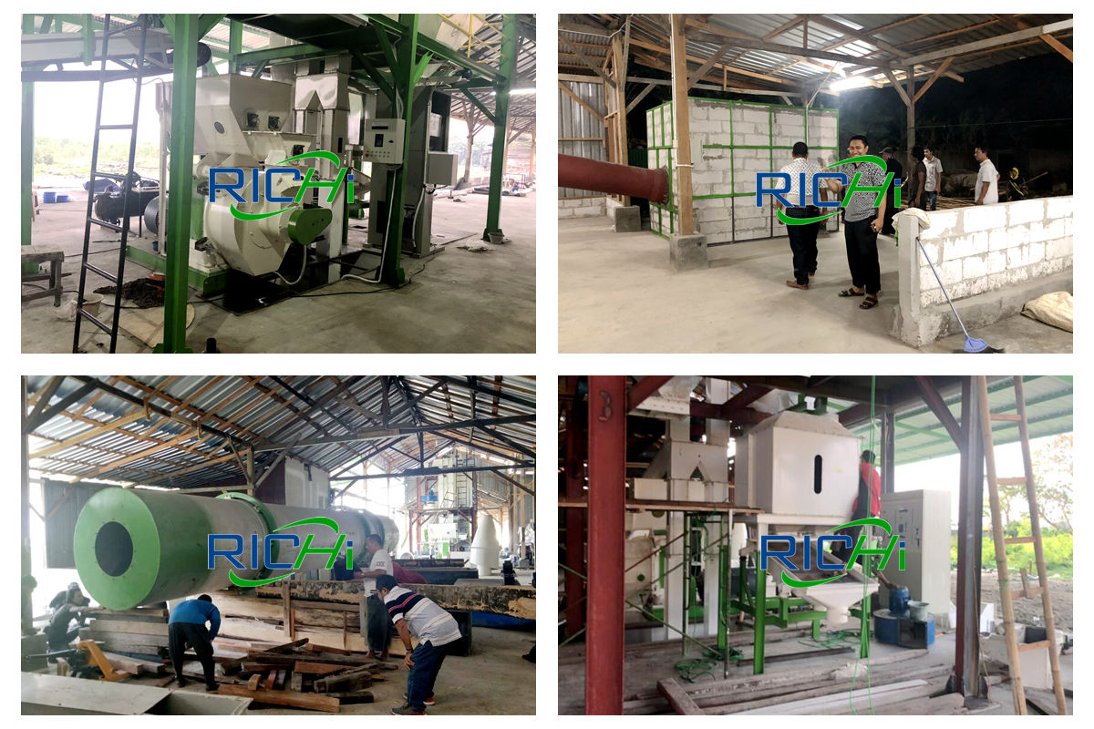 small 1-1.5 ton per hour industry wood pellet production plant