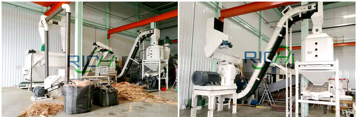 Site of 1-2t/h Taiwan wood pellet mill production line project