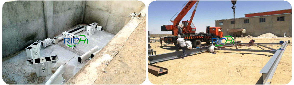 Installation site of Afghanistan poultry feedstuff powder & pellet feed processing unit line project