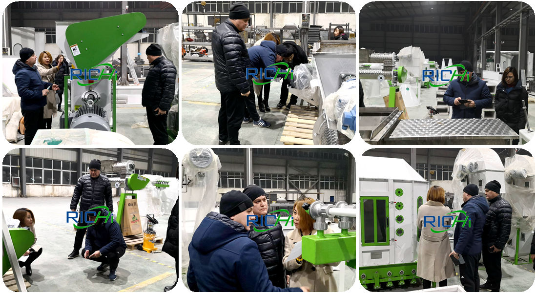 Uzbekistan 15t/h poultry feed manufacturing plant project customer visit(1)