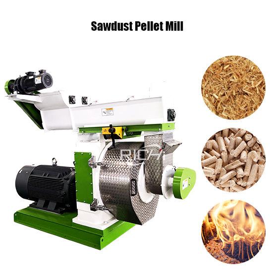 4500W Pellet Press Animal Feed Wood Pellet Mill Biomass Pellet Machine  40-50kg/h