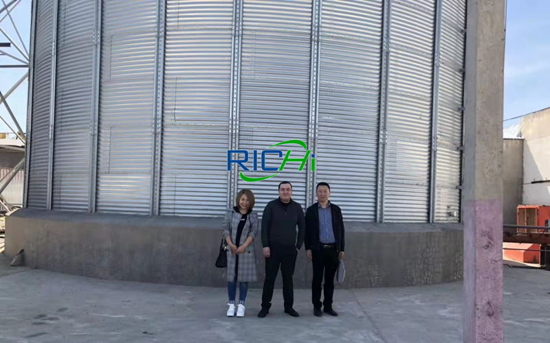 Uzbekistan 10-15T/H Full Automatic Animal Feed Factory With Silo System