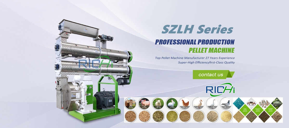 SZLH250 ring die poultry feed pellet making machine