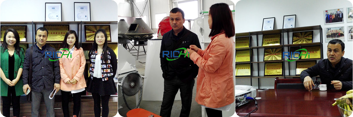 Uzbekistan floating fish and poultry feed feed manufacturing plant project project customer visit