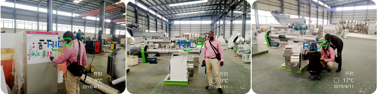 Rwanda small animal feed pellet line project customer visited in April 2019