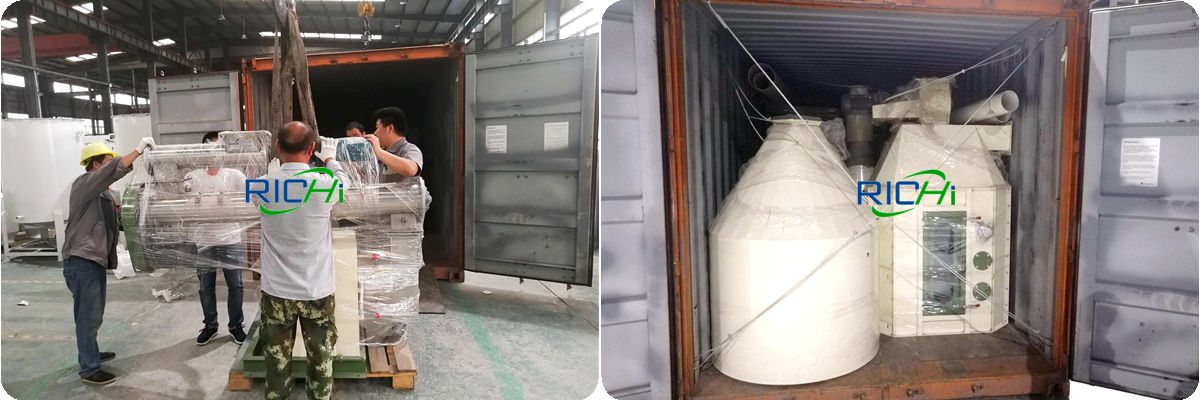 Equipment delivery of Rwanda 1-2t/h widely used ring die pellet production line