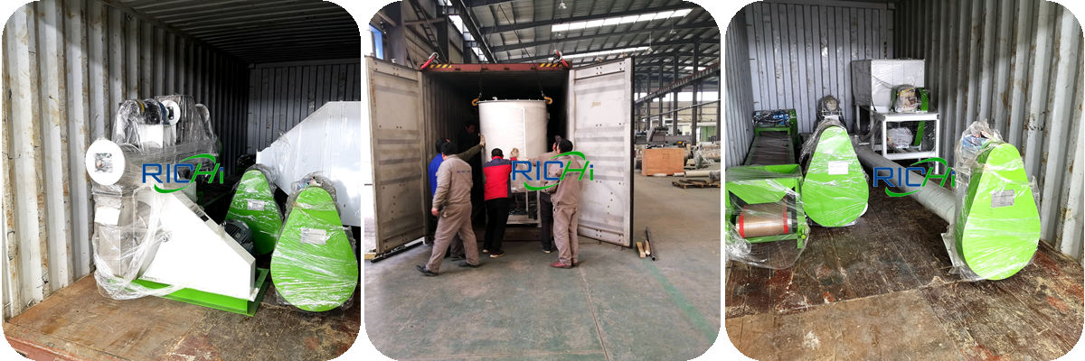 Equipment delivery of Gambia 1-2t/h animal poultry feed plant production line project