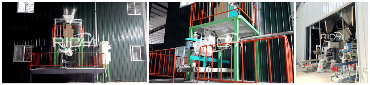 packaging of animal feed processing plant with an annual output of 180,000 tons