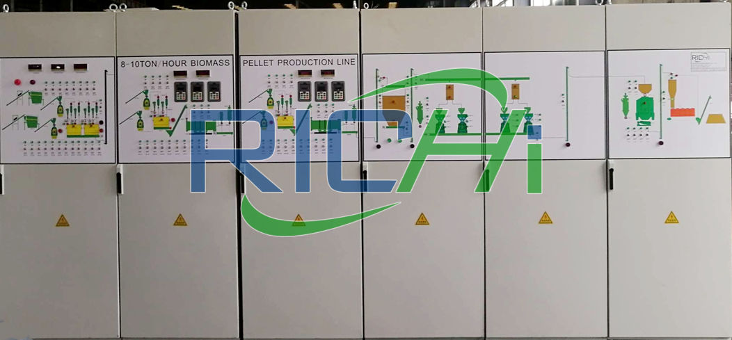 Electric control cabinet for wood pellet plant 10tph in USA