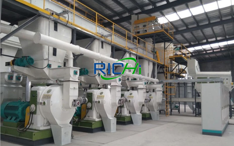 Heavy Duty 22-23T/H Industrial Straw Wood Pelleting Plant For Bio Fuel Pellets In China