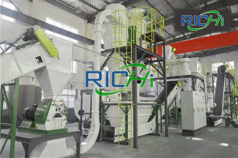 complete wood pellet production line biomass fuel making pellet straw wood pellet production line