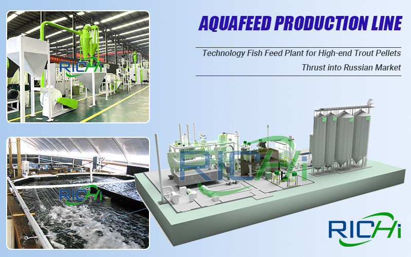 who manugactures machines that make floating pellets for aqua culture fish