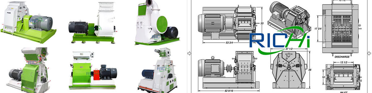 Feed processing machine livestock feed mill grinder and mixer