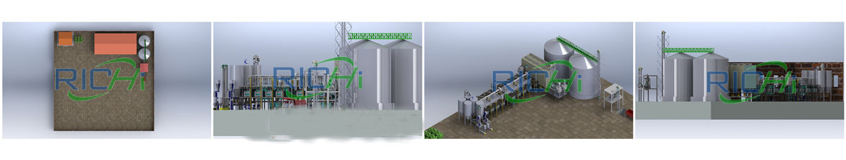 Uzbekistan 10-15T/H Full Automatic Animal Feed Factory With Silo System