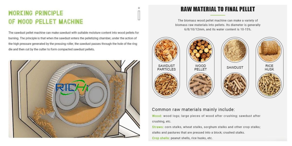 sawdust pellet press wood pellets press machine