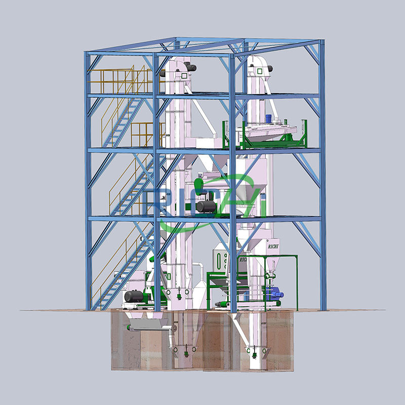 5-7tph animal feed mill plant