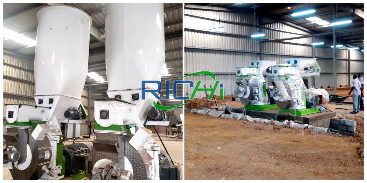 Palm Leaves Wood Pellet Line biomass wood pellet line vertical ring die pellet line wood pallets wood pellet line