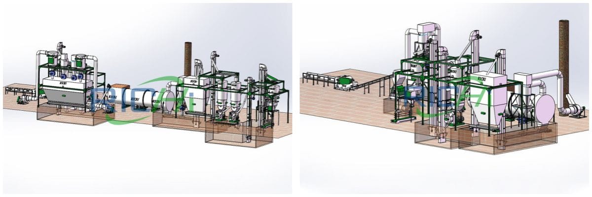 complete efb palm pellet production process