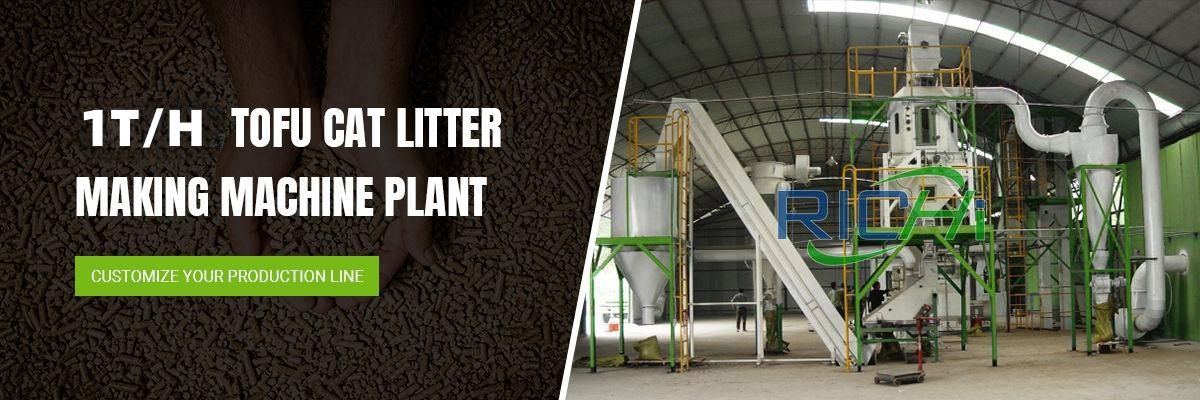 tofu cat litter production line in Thailand