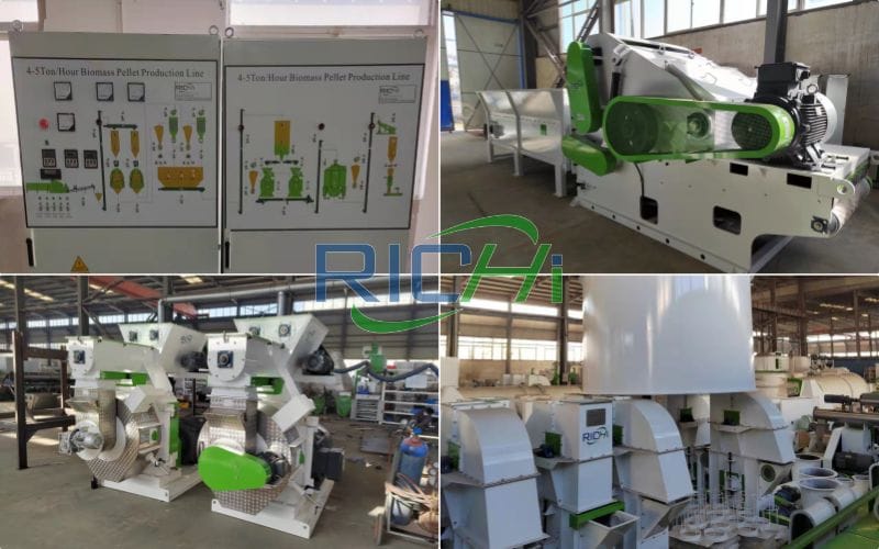 4-5T/H Whole Set Wood Pellet Making Equipment In Indonesia
