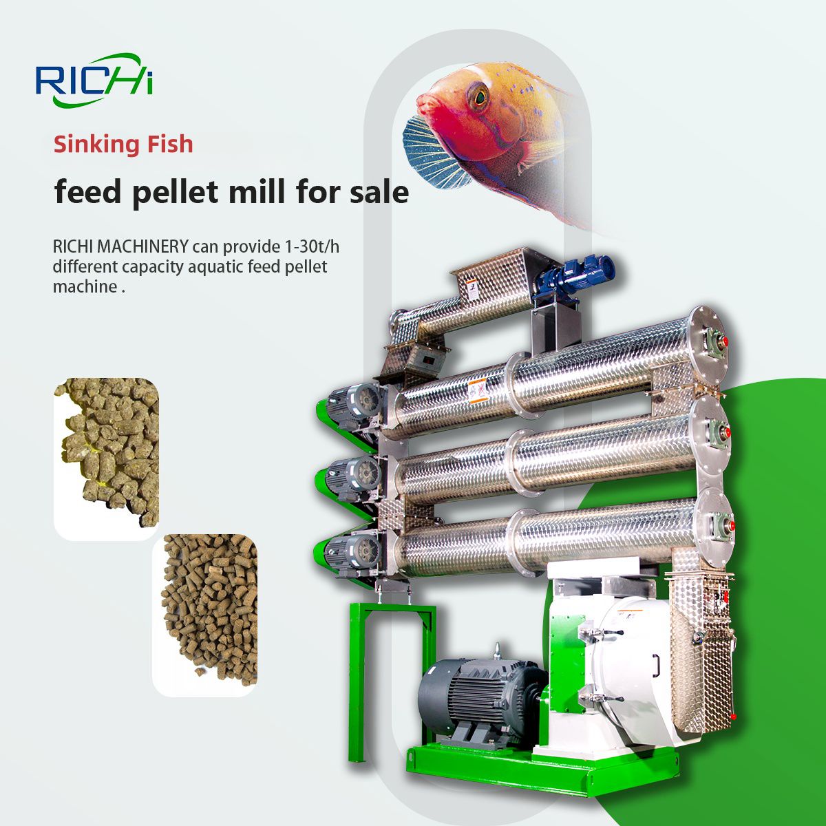 Sinking Fish Feed Pellet Machine