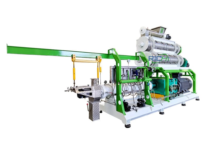 Twin-screw floating fish feed machine