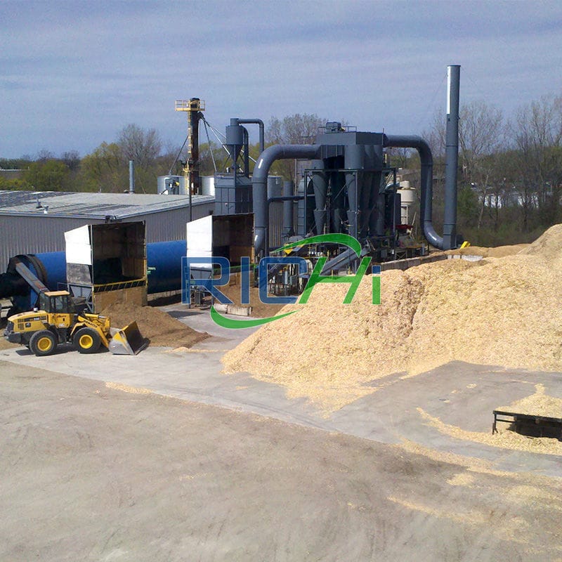 Sawdust pellet production line in Germany