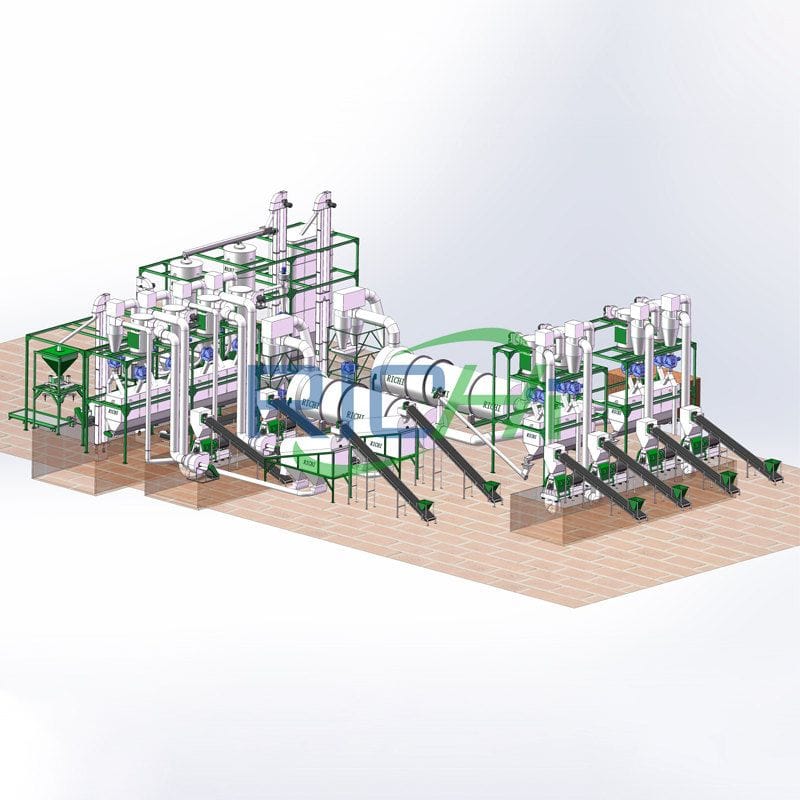 complete paper pellet production line