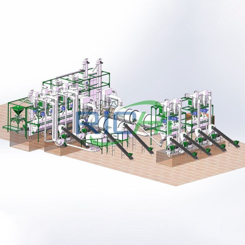 Complete Sunflower Seed Shell Pellet Production Line