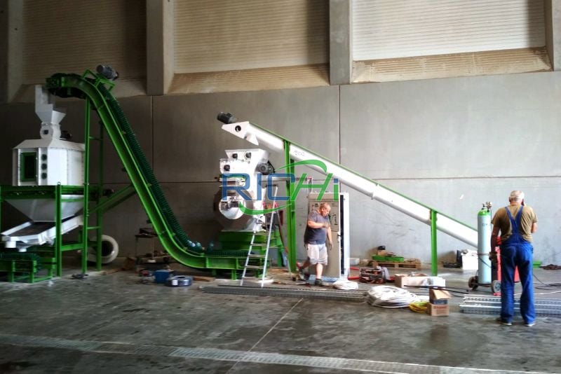 wood pellet production line in Romania