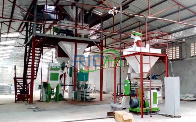 Tanzania 3-5T/H Animal Livestock Poultry Pellet And Mash Feed Mill Project
