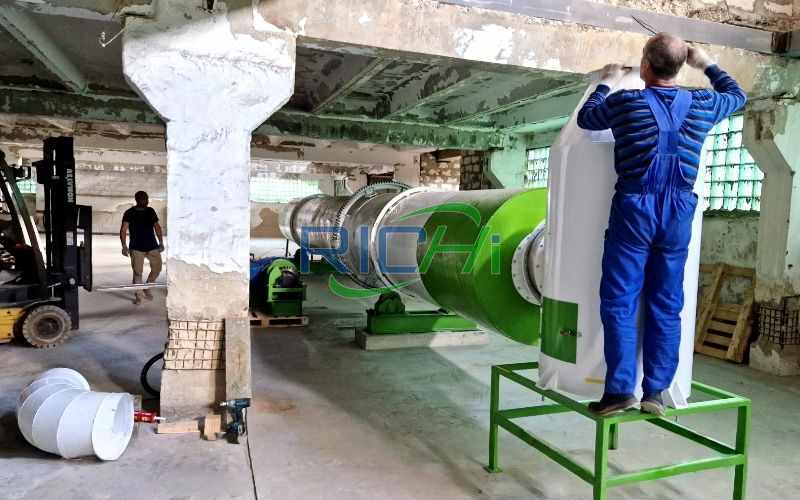 1.8-2.2T/H Cow Dung Fertilizer Dryer in France