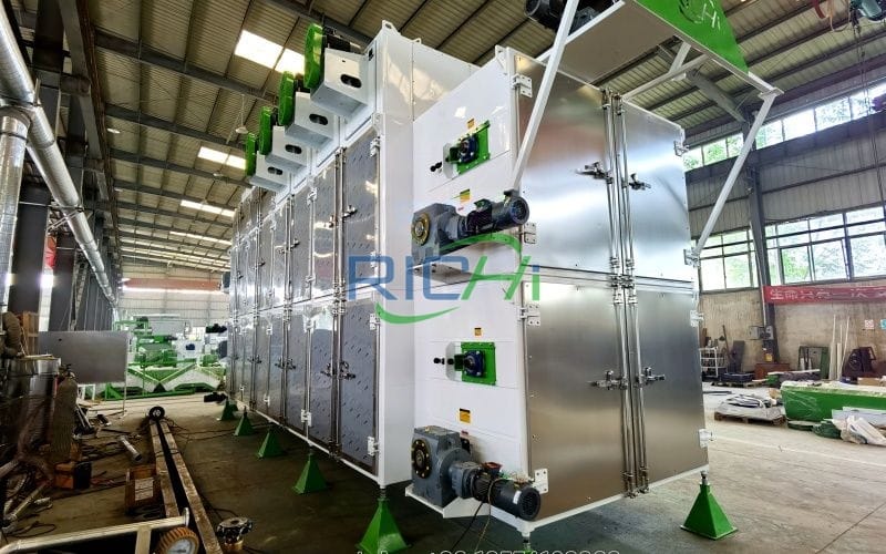 Pet Food Pellet Continuous Belt Dryer in South Korea
