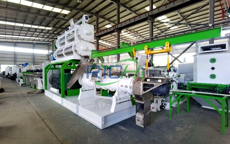 3-4T/H Twin Screw Fish Feed Extruder Machine in Algeria
