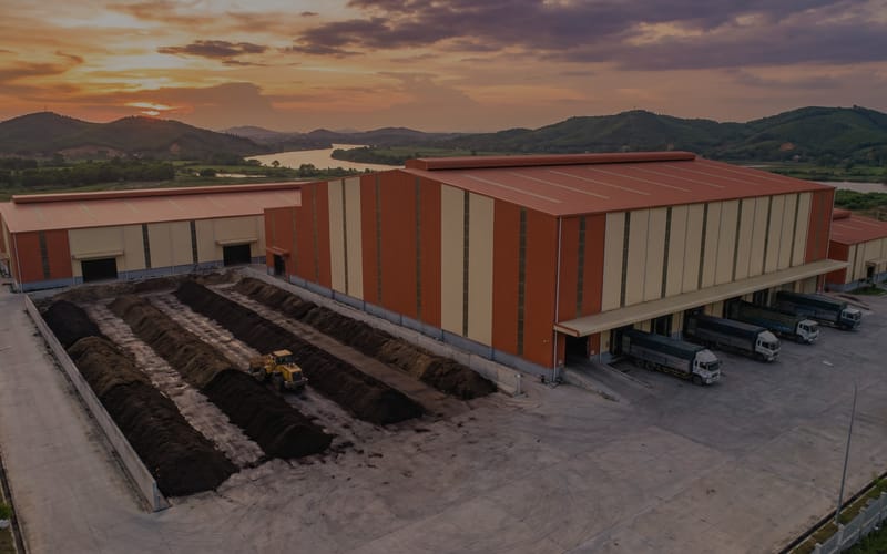 20T/H Large Organic Fertilizer Granule and Powder Production Line in Vietnam