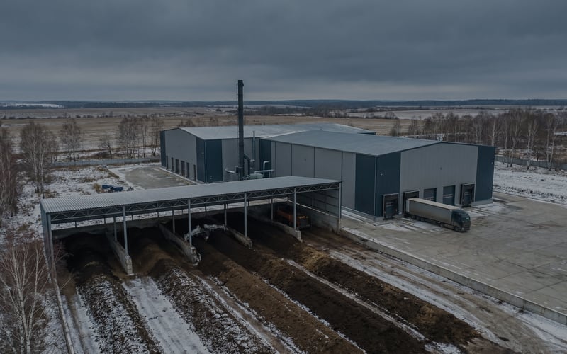 10 T/H Pig Manure Compost Powder Production Line in Russia