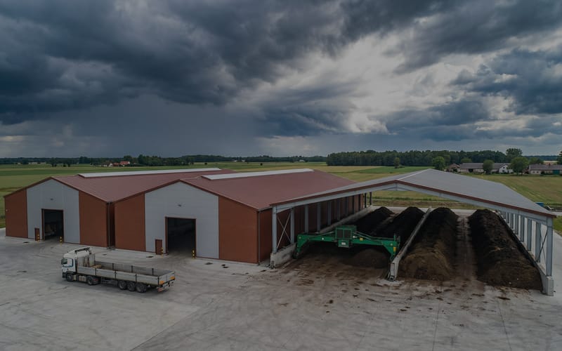 10–12T/H Cow Dung Compost Powder Production Line in Poland