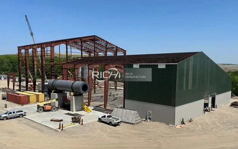 Heavy Installation Work Reshapes 18 T/H Organic Fertilizer Site in Türkiye