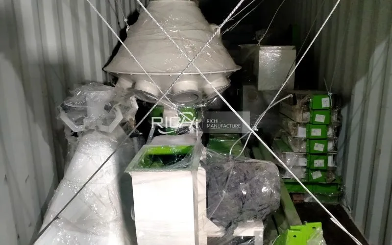 5 T/H animal feed production line equipment prepared for shipment to Peru