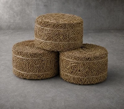 Soybean stalk bales